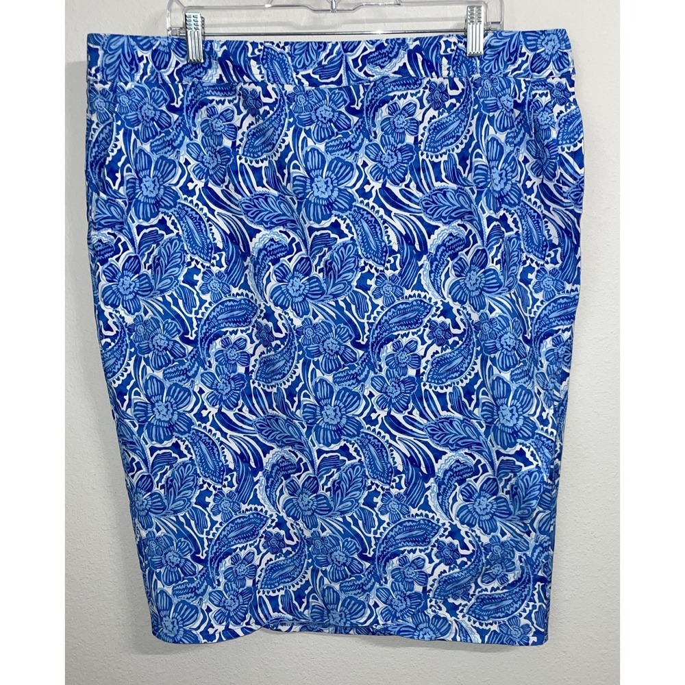 RipSkirt Hawaii Womens‎ XXL Blue Floral Wrap Length 3 Beachy Active Dry No Fuss